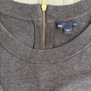 GAP Charcoal Pullover with Gold Accent